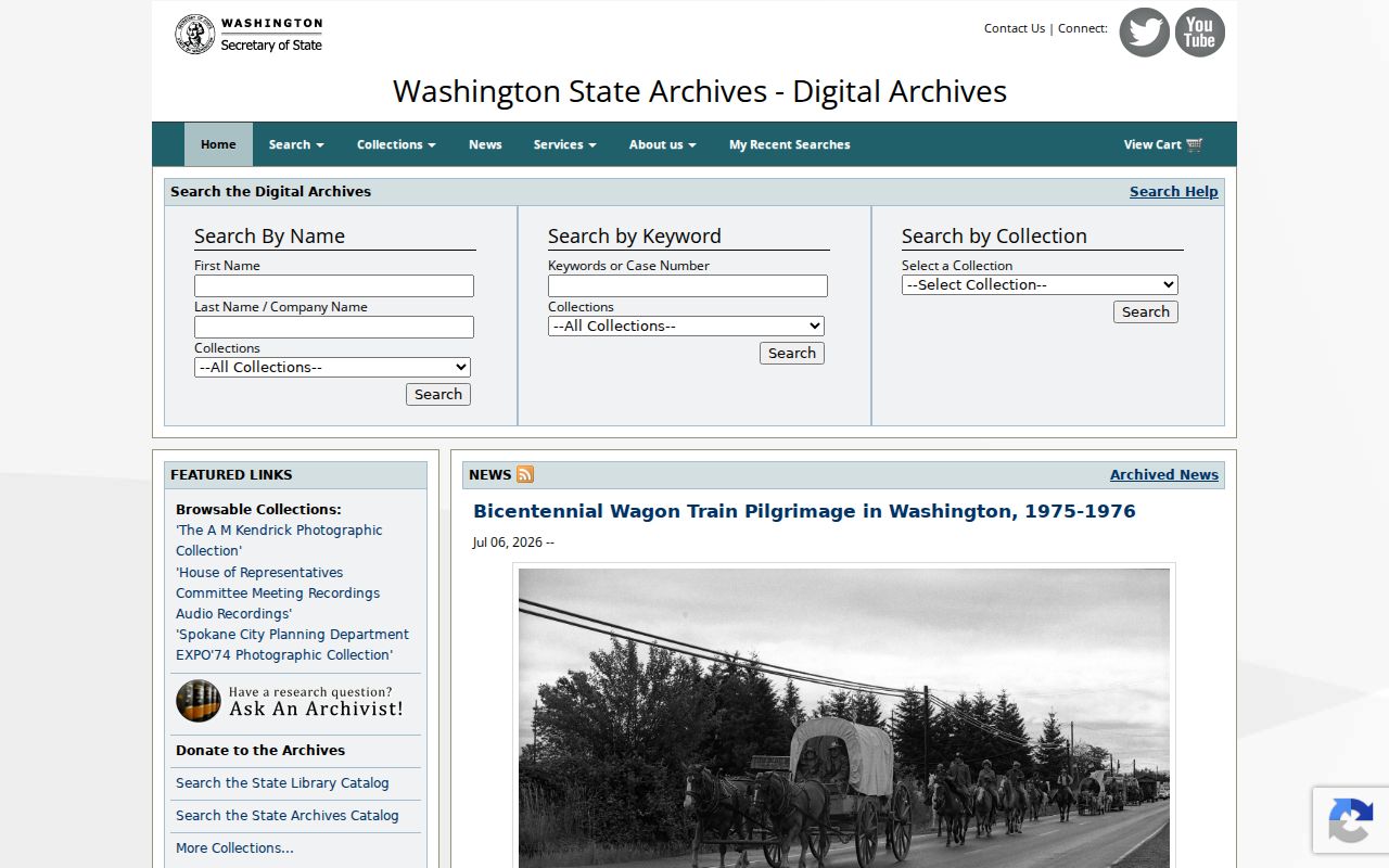 King County people search in Washington State Digital Archives